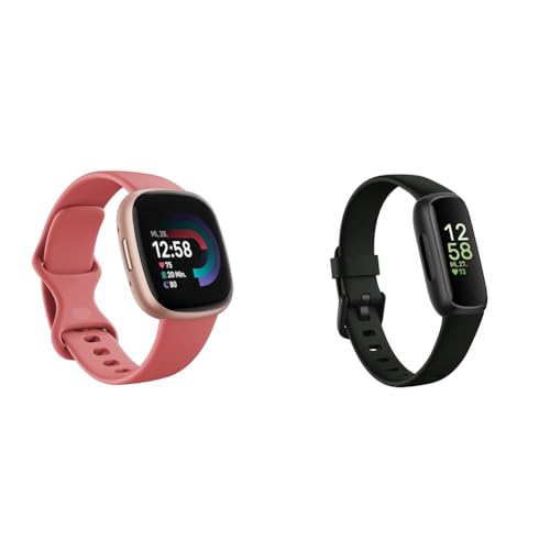 Fitbit Versa 4 by Google – Smartwatch Damen/Herren Fitness-Tracker mit integriertem GPS und Telefonfunktion & Inspire 3 by Google –Gesundheits- & Fitness-Tracker Damen/Herren - Herzfrequenzmessung von Fitbit