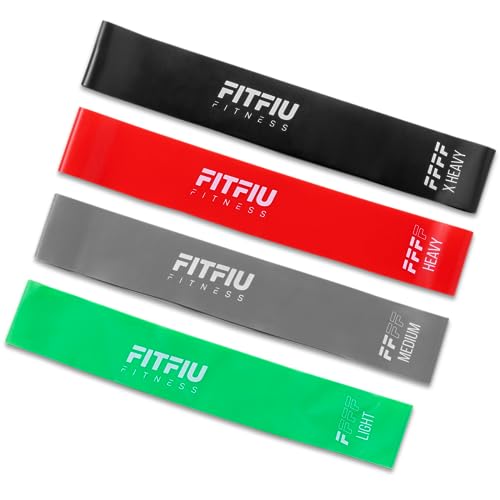 FITFIU Fitness BANDFIT-400 - Elastische Widerstandsbänder für Fitnessübungen zu Hause, aus Latex und mit 4 Widerstandsstufen, Elastische Bänder ideal für das Training der Muskeln des ganzen Körpers. von Fitfiu Fitness