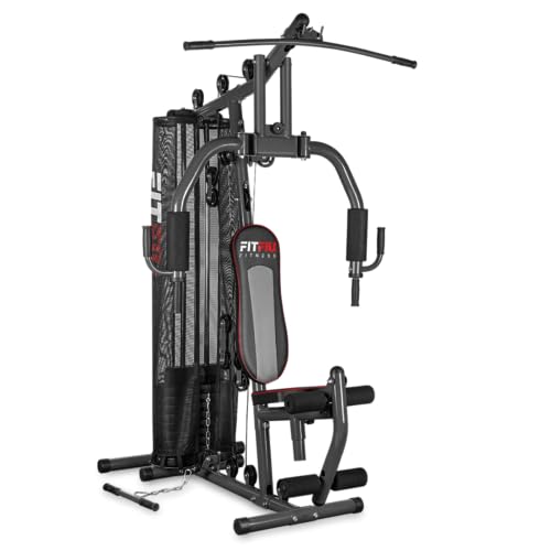 Fitfiu Fitness GYM-200 - Multi Station Fitnessgerät mit Gewichten und Bizeps Desk, Gym Machine, Komplettes Ober- und Unterkörpertraining von Fitfiu