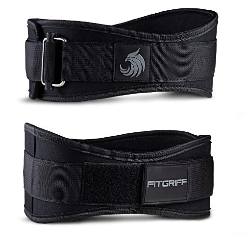 Fitgriff® Gewichthebergürtel V2 - Gewichtheber Gürtel für Damen und Herren - Bodybuilding, Krafttraining, Crossfit Training - Trainingsgürtel, Weightlifting Belt, Gym Workout (Full Black, M) von Fitgriff