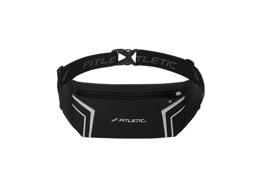 Fitletic® | Blitz | Handy Gürteltasche mit Kopfhöreranschluss | Fitness Equipment | Hüftgürtel Damen/Herren | Jogging Zubehör | Dünne Bauchtasche | Laufgürtel Handy | Fitnessgürtel von Fitletic