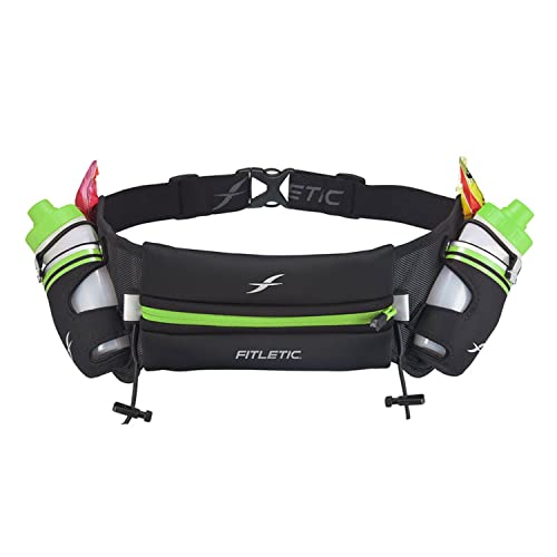 Fitletic® | Hydra 16 | Laufgürtel mit Trinkflaschen | 2X 250 ml | Laufgürtel, Trinkgürtel, Jogging, Lauftasche, Running Belt, Hüfttasche für Jogging, Laufen, Walking, Marathon von Fitletic