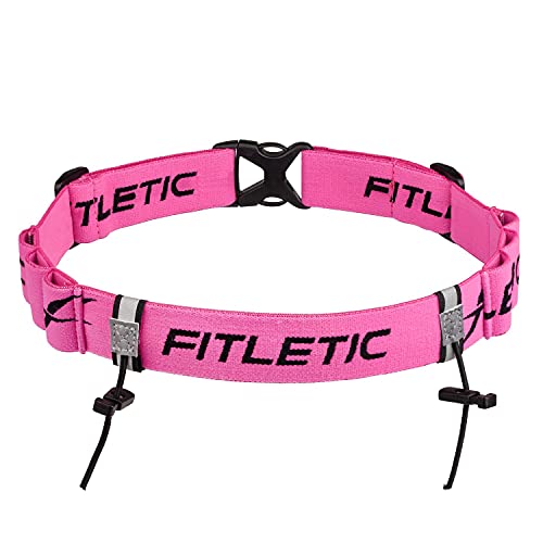 Fitletic® | Race 2 | Laufgürtel mit Startnummern-Halterung | Gürtel Laufen| Fitness Equipment | Hüftgürtel Damen/Herren | Jogging Zubehör | Laufgürtel | Fitnessgürtel von Fitletic