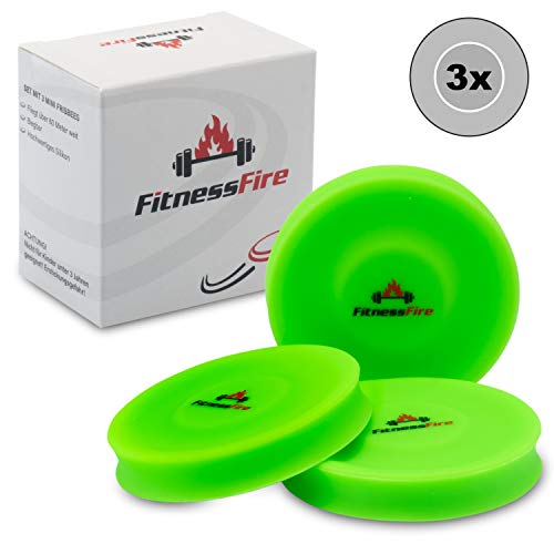 3er Set Mini Frisbee - Die kleine Frisbee fliegt über 60 Meter weit - Die Neue Trendsportart - Alternative zur gewöhnlichen Frisbeescheibe – Schwimmt im Wasser (Grün) von FitnessFire