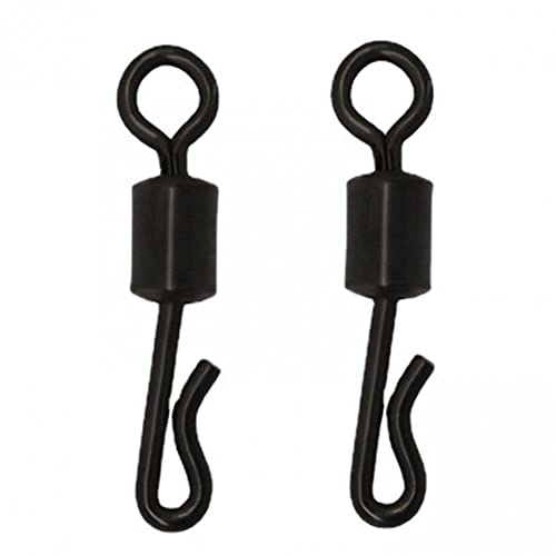 Fituenly Wirbel 100 Stück Karpfen Grob Angelgerät Ringe Rigs Clips Links Stecker von Fituenly