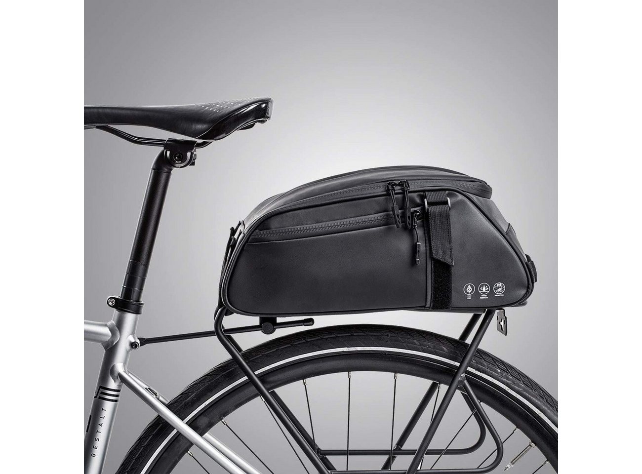Fivejoy Fahrradtasche Fahrrad Gepäckträgertasche 8L Multifunktionale, Einfache Installation, Multifunktional, Large Reflective Area von Fivejoy