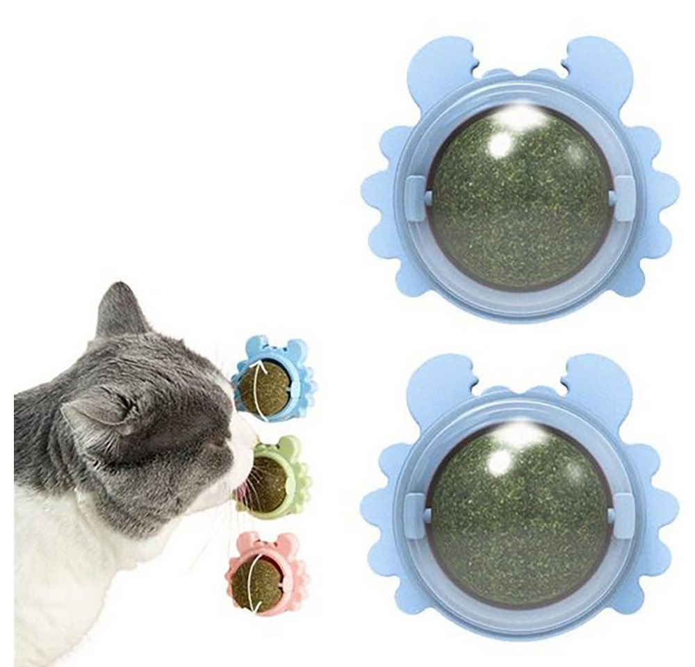 Fivejoy Katzen-Futterspender 2 Stück Katzenminze Balls Spielzeug 360°Drehbare Katzenminze Ball von Fivejoy
