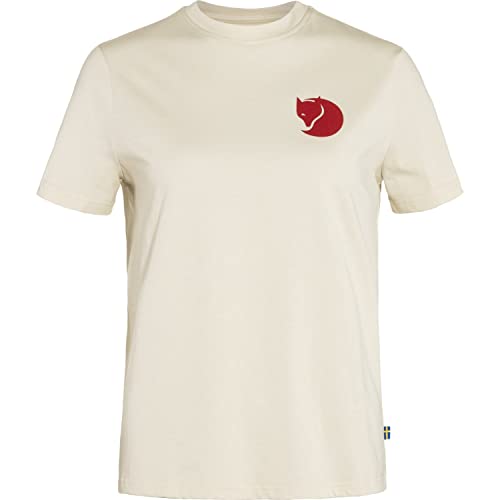 Fjallraven 87153-113 Fox Boxy Logo Tee W T-Shirt Damen Chalk White Größe L von Fjäll Räven