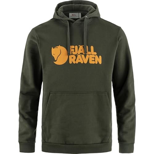 Fjällräven Herren Logo Hoodie M Sweatshirt, Deep Forest, M von Fjällräven
