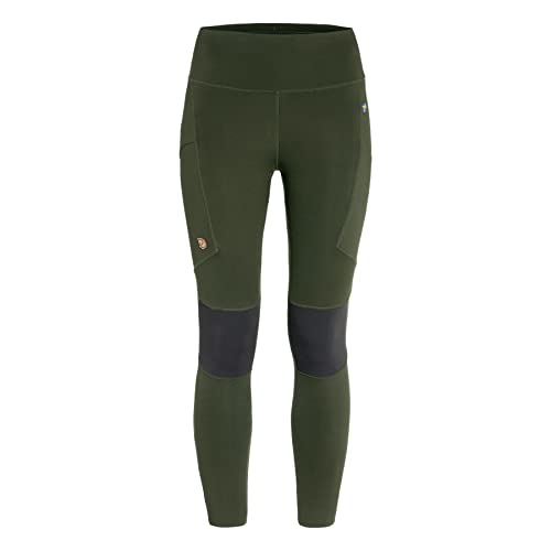 FJALLRAVEN Damen Abisko Trekking Tights Pro W Pants, Deep Forest-Iron Grey, XS EU von Fjäll Räven