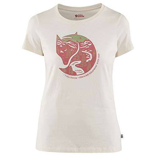 FJALLRAVEN Damen Arctic Fox Print T-Shirt W Tshirt, Kreideweiß, XS von FJALLRAVEN