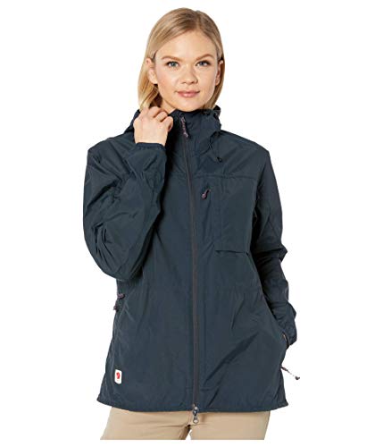 FJALLRAVEN Damen High Coast Wind Jacket W Jacken, Marineblau, M von FJALLRAVEN