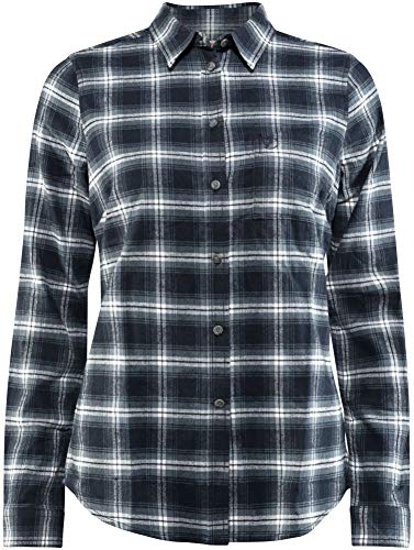 Fjallraven Damen Long Sleeved T-Shirt Övik Flannel Shirt W, Dark Navy, M, 89833 von Fjäll Räven