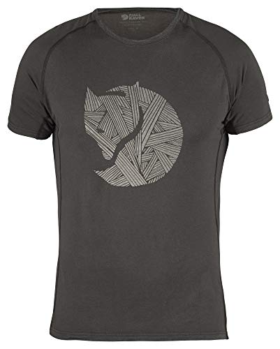 Fjällräven Herren Abisko Trail T-Shirt Print Hemden, Dark Grey, S von Fjällräven