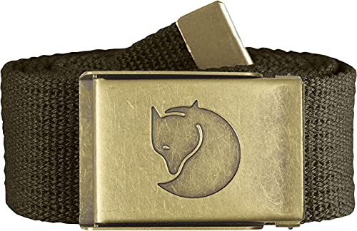 Fjällräven Herren Gürtel Canvas Brass Belt G rtel, Dark Olive, Einheitsgröße EU von Fjällräven