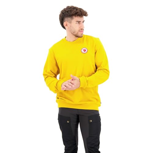 Fjällräven Herren Sweatshirt 1960 Logo Badge Sweater, Farbe:Mustard Yellow, Größe:2XL von Fjäll Räven