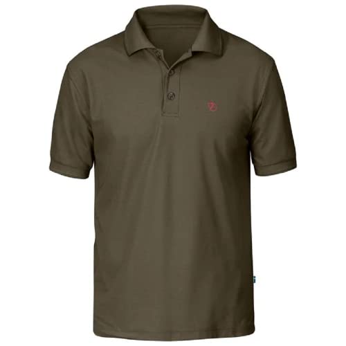 Fjällräven Herren T-shirt Crowley Pique, Dark Olive, XL, F81783-633 von Fjällräven