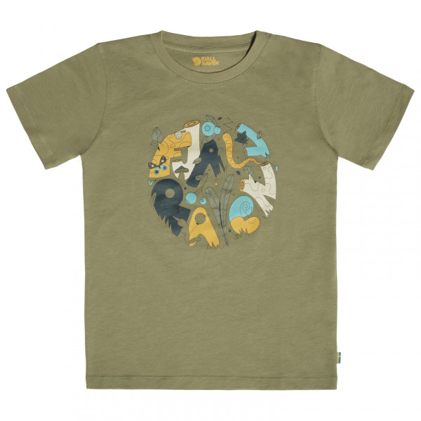 Fjällräven - Kid's Forest Findings T-Shirt - T-Shirt Gr 104;110;116;122;128;134;140;146;152;158 grau;oliv von Fjällräven