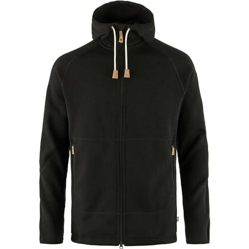 Fjällräven Herren Övik Fleece Hoodie M Sweatshirt, Black, S von Fjällräven