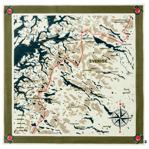 Fjällräven - Swedish Classic Map Scarf - Halstuch Gr One Size beige von Fjällräven
