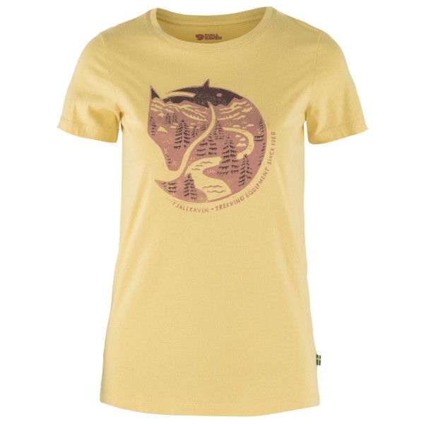 Fjällräven - Women's Arctic Fox Print - T-Shirt Gr L beige von Fjällräven