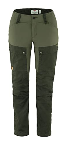 Fjallraven Womens Keb Trousers Curved W Short Pants, Deep Forest-Laurel Green von Fjäll Räven