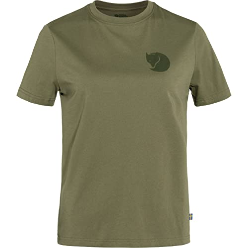 Fjallraven 87153-620 Fox Boxy Logo Tee W T-Shirt Damen Green Größe L von Fjäll Räven