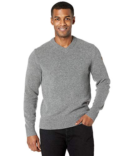 Fjallraven Herren Sweatshirt Övik V-Neck Sweater M, Grey, XS, 87320 von Fjäll Räven