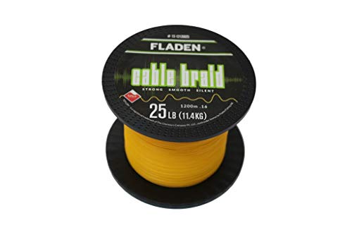 FLADEN Maxximus Cable Braid, 1200m geflochtene Schnur, Schwarz oder Gelb, Durchmesser 0,10mm-0,30mm, Tragkraft 5,4kg (12lb) - 22,7kg (50lb) (Gelb - 0,20mm - 13,5kg - 30lb, 1200) von Fladen