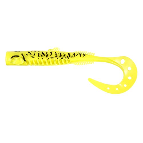 Fladen Giant Goby Shad oder Single Tail, Länge 17cm, neun fängige Farben entweder mit Paddelschwanz oder gedrehten Twister-Schwanz (gelb, Single Tail 17cm) von Fladen