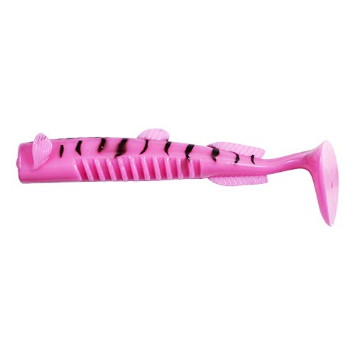 Fladen Giant Goby Shad oder Single Tail, Länge 17cm, neun fängige Farben entweder mit Paddelschwanz oder gedrehten Twister-Schwanz (pink, Shad 17cm) von Fladen