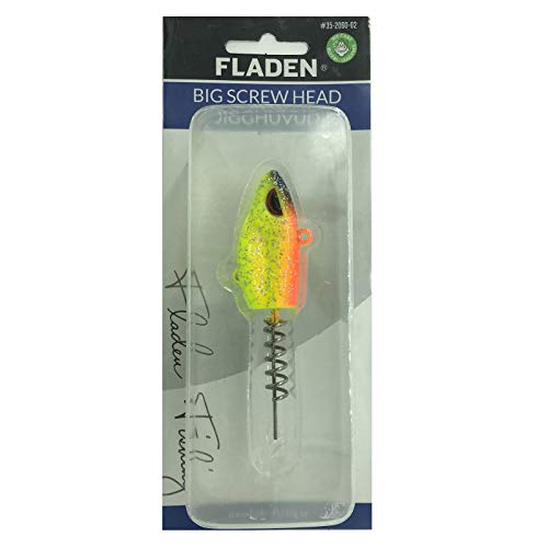 Fladen Schraub-Jigkopf Jighead Meer Angeln - 100g Orange/Yellow von Fladen