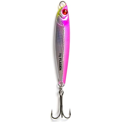 Fladen Shiner Speed Jig 30g, 40g und 50g Spee-Pilker Seelachs bleifrei Salzwasserköder Norwegenköder (40g, pink) von Fladen