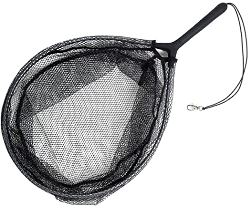 Fladen Stream Landing Net, Watkescher mit gummierten Netz, Größe 50 x 40cm, ideal fürs Forellenangeln an der Küste öder Fluss von Fladen