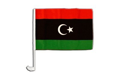 Autofahne Autoflagge Libyen Königreich 1951-1969 Flagge der Opposition - 30 x 40 cm von Flaggenfritze