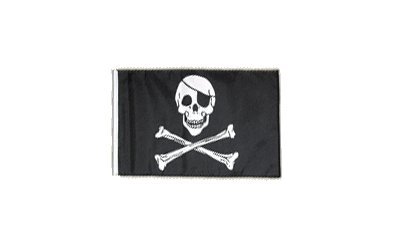 Flaggenfritze 1549_Flfr Piratenflagge, schwarz/weiß von Flaggenfritze