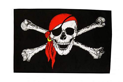 Fahne Flagge Pirat mit Kopftuch 30 x45 cm von Flaggenfritze