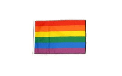 Fahne Flagge Regenbogen 30 x45 cm von Flaggenfritze