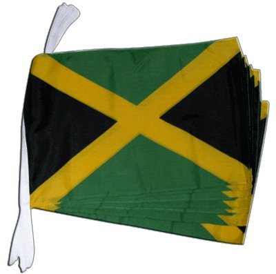 Fahnenkette Flaggen Jamaika 30x45cm, Länge 9 m von Flaggenfritze