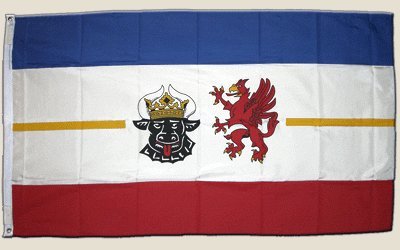 Flagge 90 x 150 : Mecklenburg-Vorpommern von Flaggenfritze