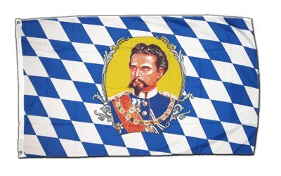 Flagge Deutschland Bayern König Ludwig - 60 x 90 cm von Flaggenfritze