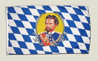 Flagge Deutschland Bayern König Ludwig - 90 x 150 cm von Flaggenfritze