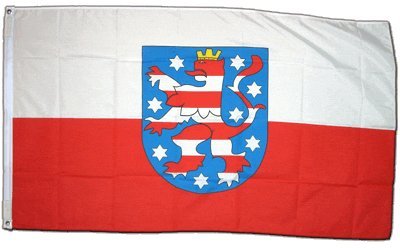 Flagge Deutschland Thüringen - 60 x 90 cm von Flaggenfritze