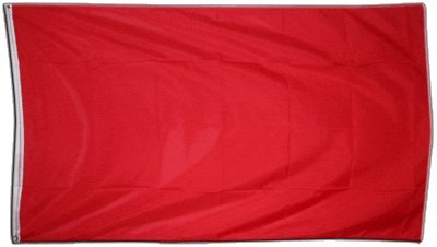 Flagge Einfarbig Rot - 60 x 90 cm von Flaggenfritze