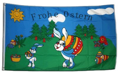 Flagge Frohe Ostern - 60 x 90 cm von Digni