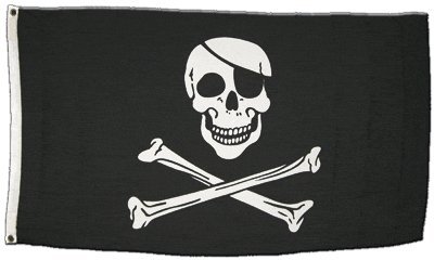 Flagge Pirat Skull and Bones - 60 x 90 cm von Flaggenfritze