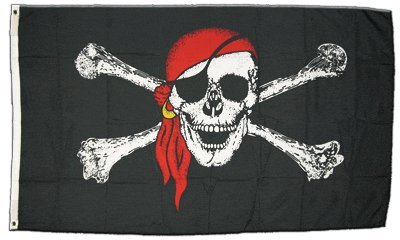 Flagge Pirat mit Kopftuch - 60 x 90 cm von Flaggenfritze