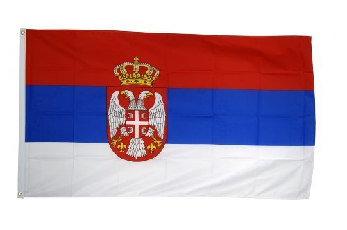 Flagge Serbien mit Wappen - 90 x 150 cm [Misc.] von Flaggenfritze