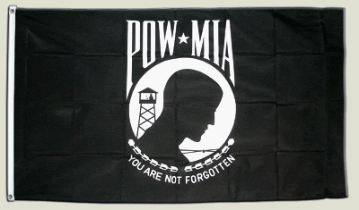 Flagge USA Pow Mia / schwarz, weiß - 90 x 150 cm [Misc.] von Flaggenfritze