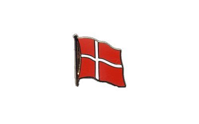 Flaggen-Pin/Anstecker Dänemark vergoldet von Flaggenfritze